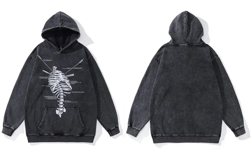 Skeletal Necklace Hoodie