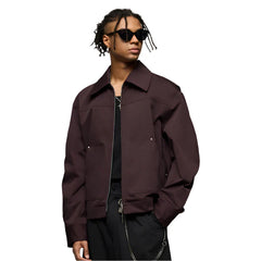 Studded Stretch Crop Cargo Jacket