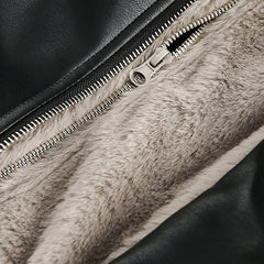 Leather Fake Two Piece Jacket