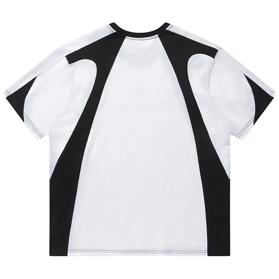 American Style Patchwork Oversized T-Shirt