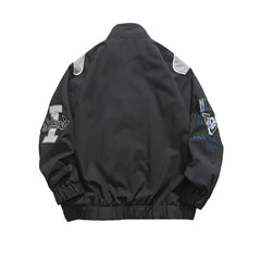 Embroid Racing Motorcycle Jacket