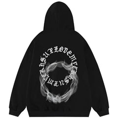Retro Letters Shadow Y2K Hoodie