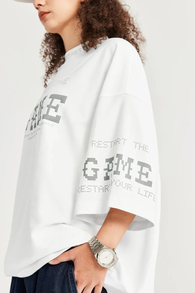 "RESTART THE GAME" Oversized T-Shirt