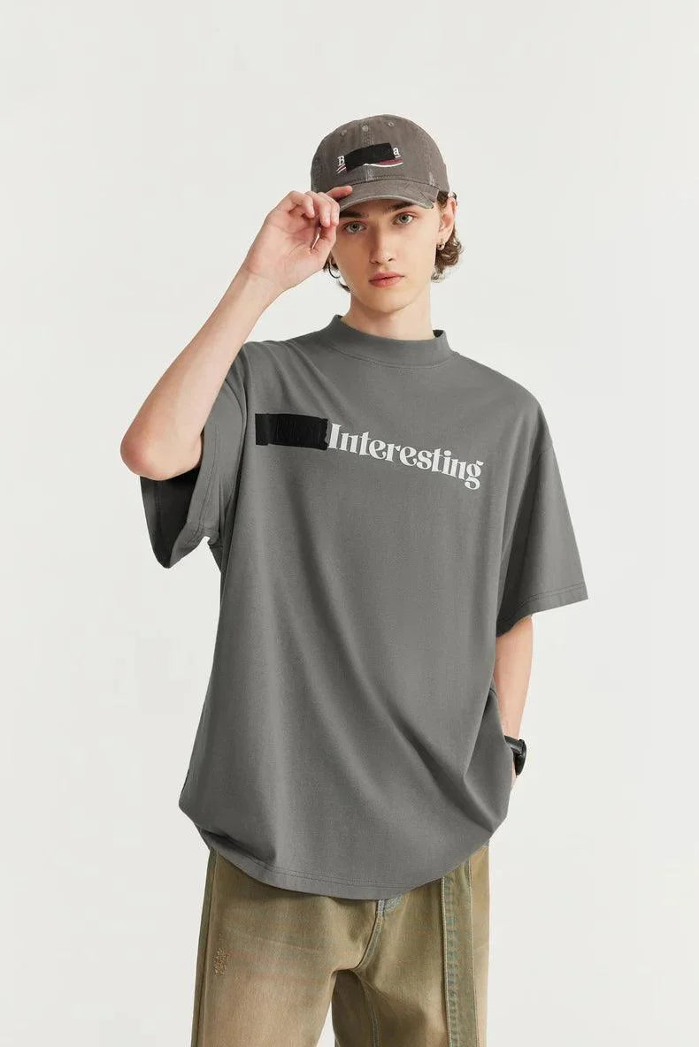 "INTERSTING" Rubber Printed T-Shirt