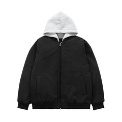 Detachable Hooded Bomber Padded Jacket