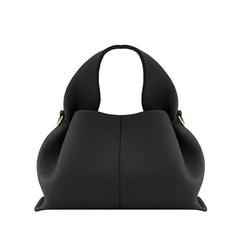 Ladies Cowhide Dumpling Shape Shoulder Handbag