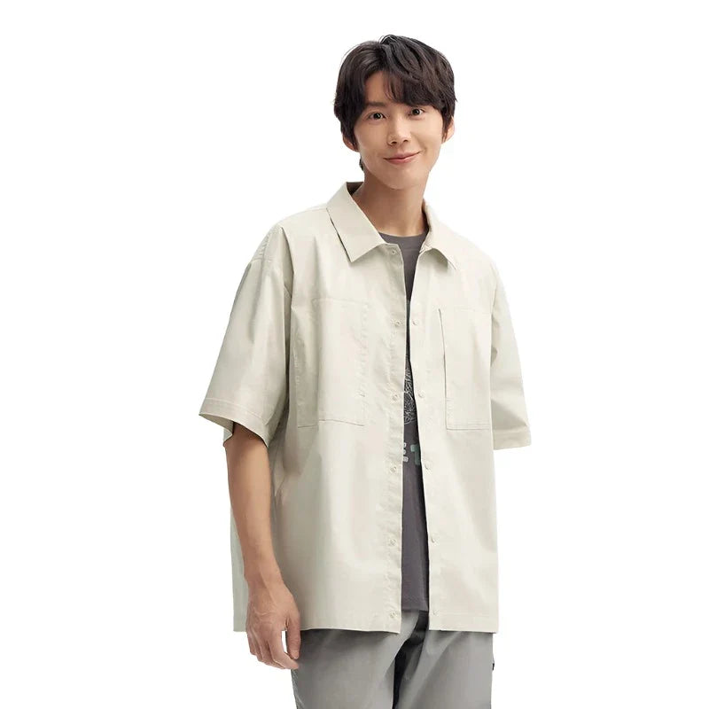 Authentic Solid Color Short-Sleeved Shirt
