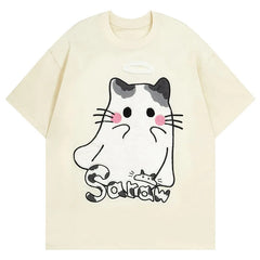 Y2K Cute Cartoon Cat T-Shirt