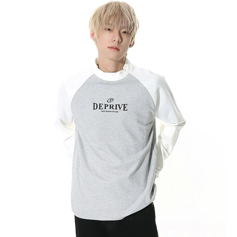 Autumn Patch Letter Print T-Shirt