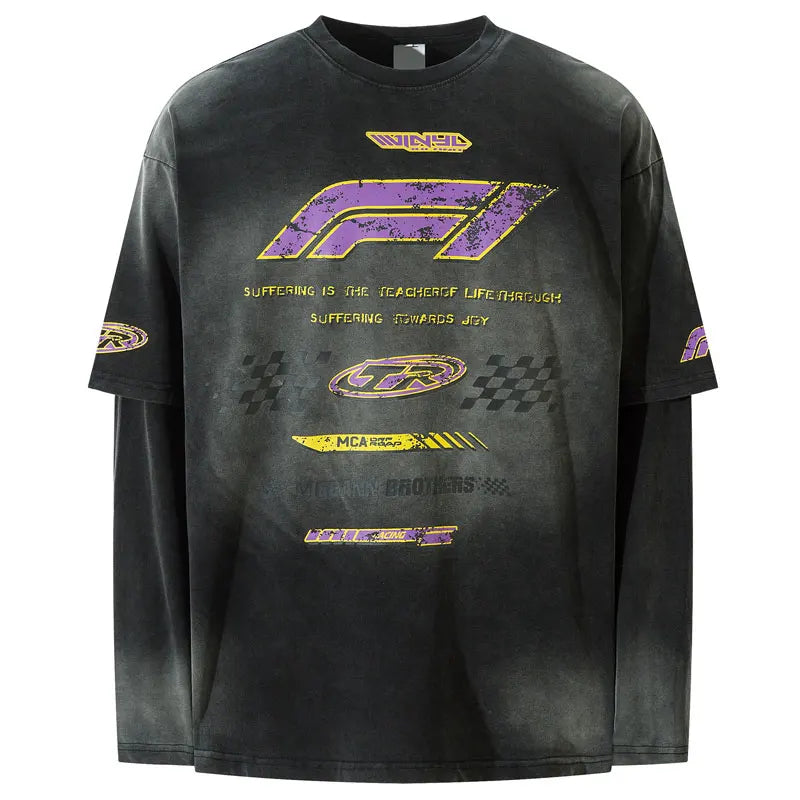 Vintage Grunge Racing Long Sleeve T-Shirt