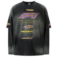 Vintage Grunge Racing Long Sleeve T-Shirt