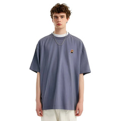 Vintage Embroidered Drop Shoulder T-Shirt