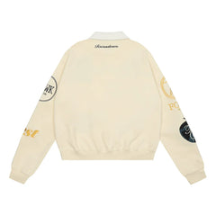 Urban Embroidered Lapel Sweatshirt