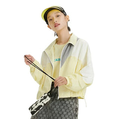 Spring Color Contrast Windbreaker Jacket