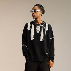 Y2K Ghost Knitted Sweater