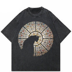 Regretful Cat Washed T-Shirt