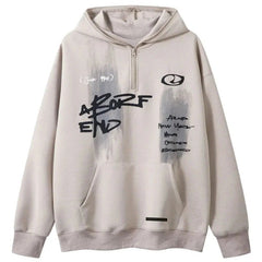 Y2k End Half Zip Up Hoodie