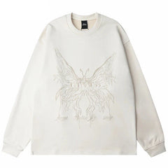 Butterfly Monster Embroidery Pullover