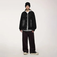 Frayed Bleached Denim Short  Jacket