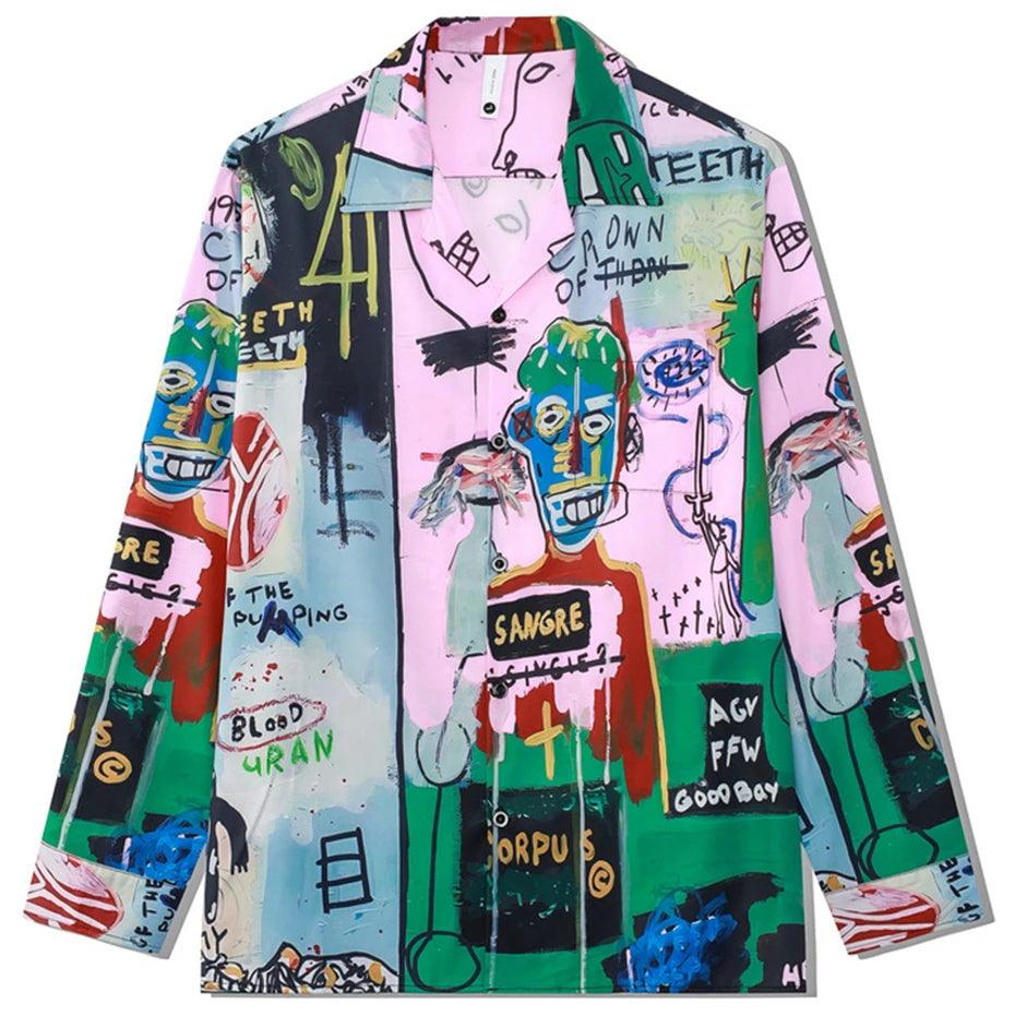 Vintage Graffiti Long Sleeve Shirt
