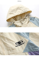 Patchwork Windbreaker Jacket