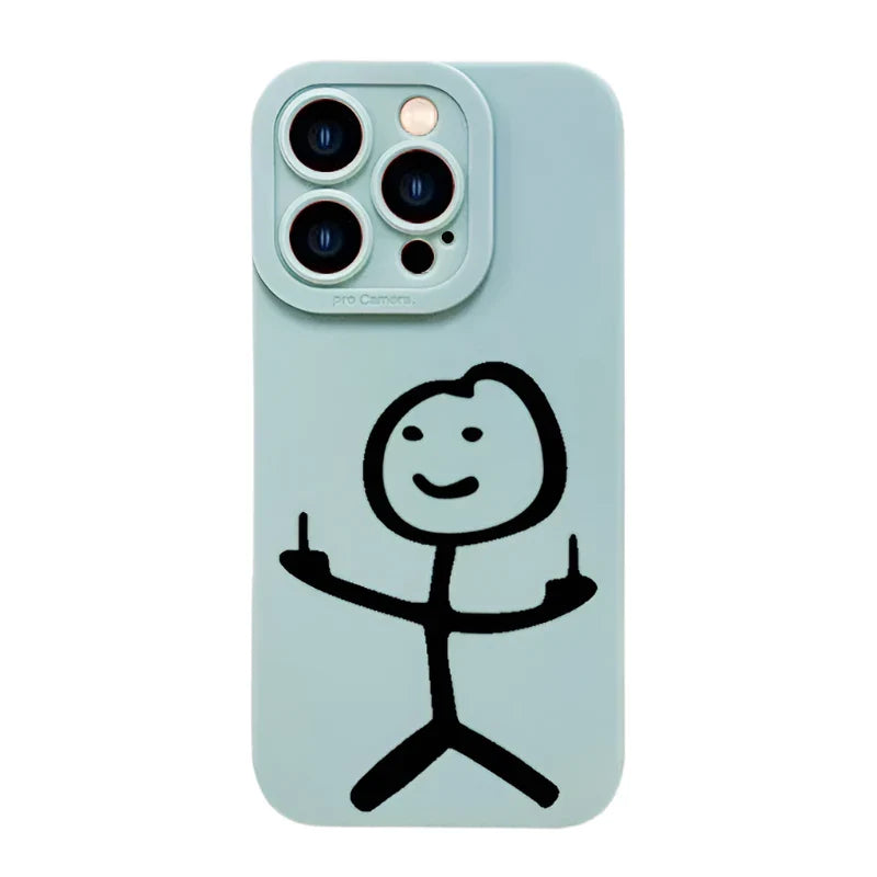 Matchman Matte Cartoon Case