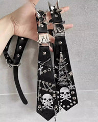 Y2k Skull Chain Tie