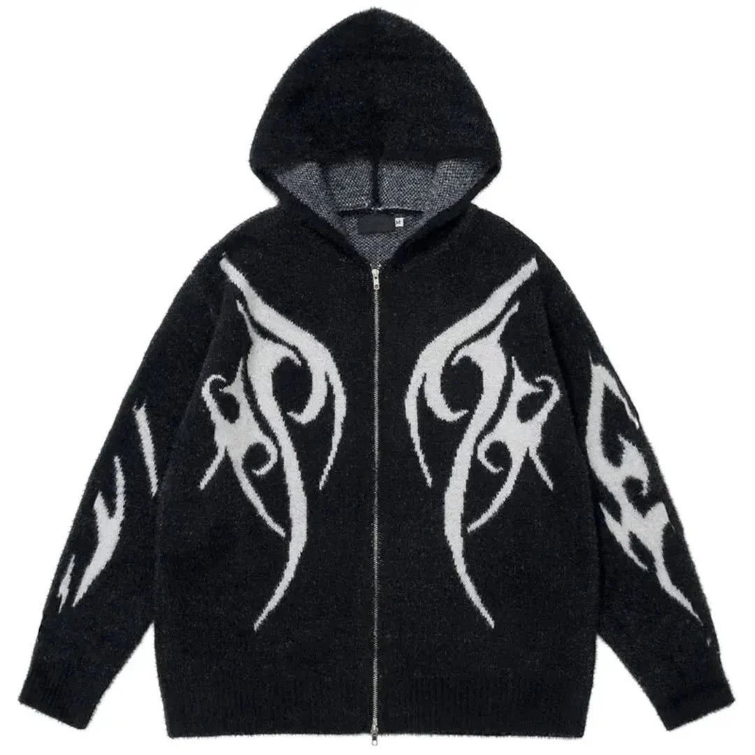 Raven Eyes Zipper Hoodie