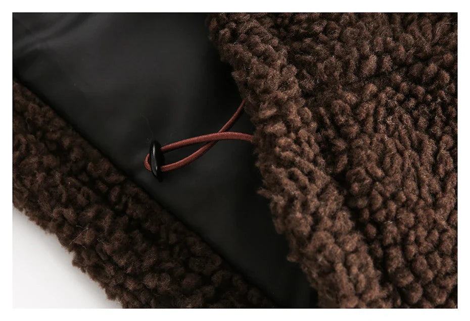 Embroidered Fleece Button-Up Jacket
