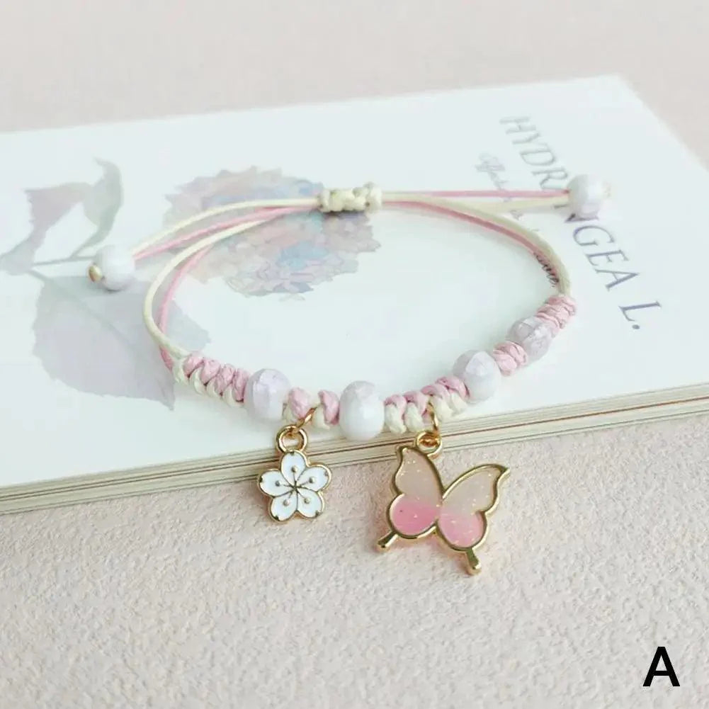 Cute Butterfly Pendant Bracelet