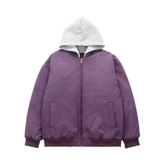 Detachable Hooded Bomber Padded Jacket