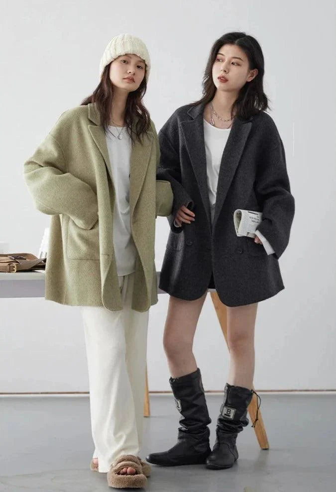 Casual Double-Breasted Women's Coat