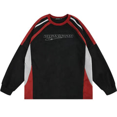 Patchwork Suede Hip Hop  Shirt