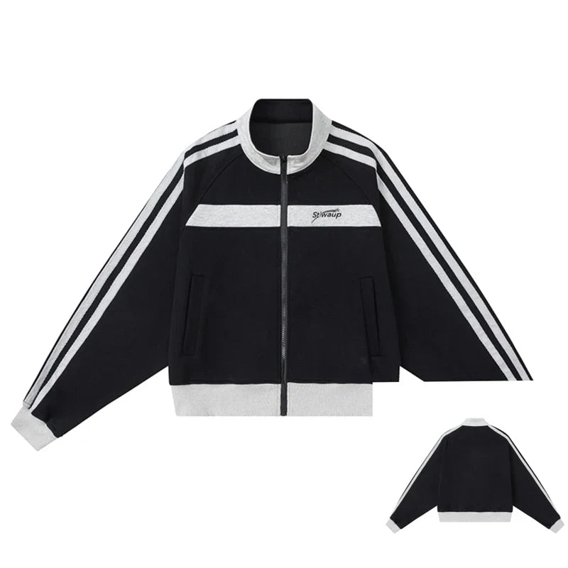 Demi-season Striped Harajuku Jacket
