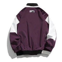 Embroidery Stripe Patchwork Jacket