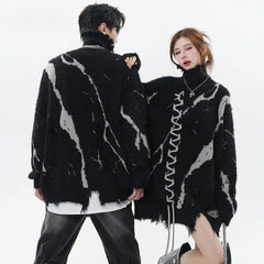 Zebra Ripped Sweater