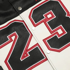 Y2k Contrast Color Leather Jacket