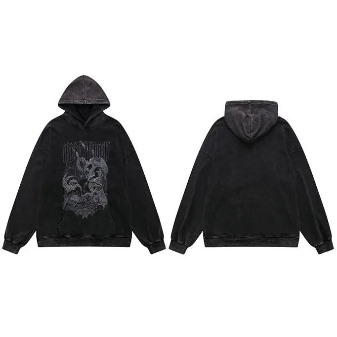 Vintage Horned Skeleton Hoodie