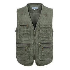 Multi Pocket Puff Mesh Vest