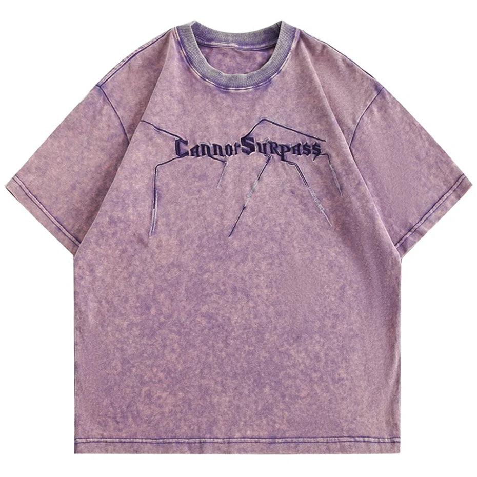 Spider Web Printed Oversized T-Shirt