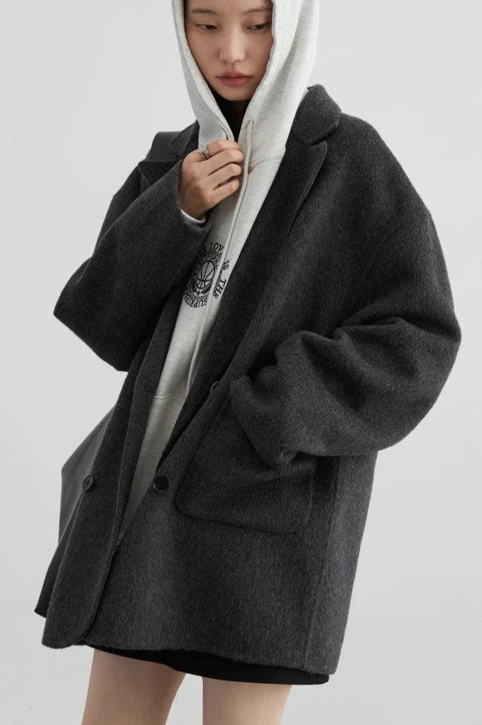 Casual Double-Breasted Women's Coat