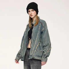 Fringe Crop Denim Jacket