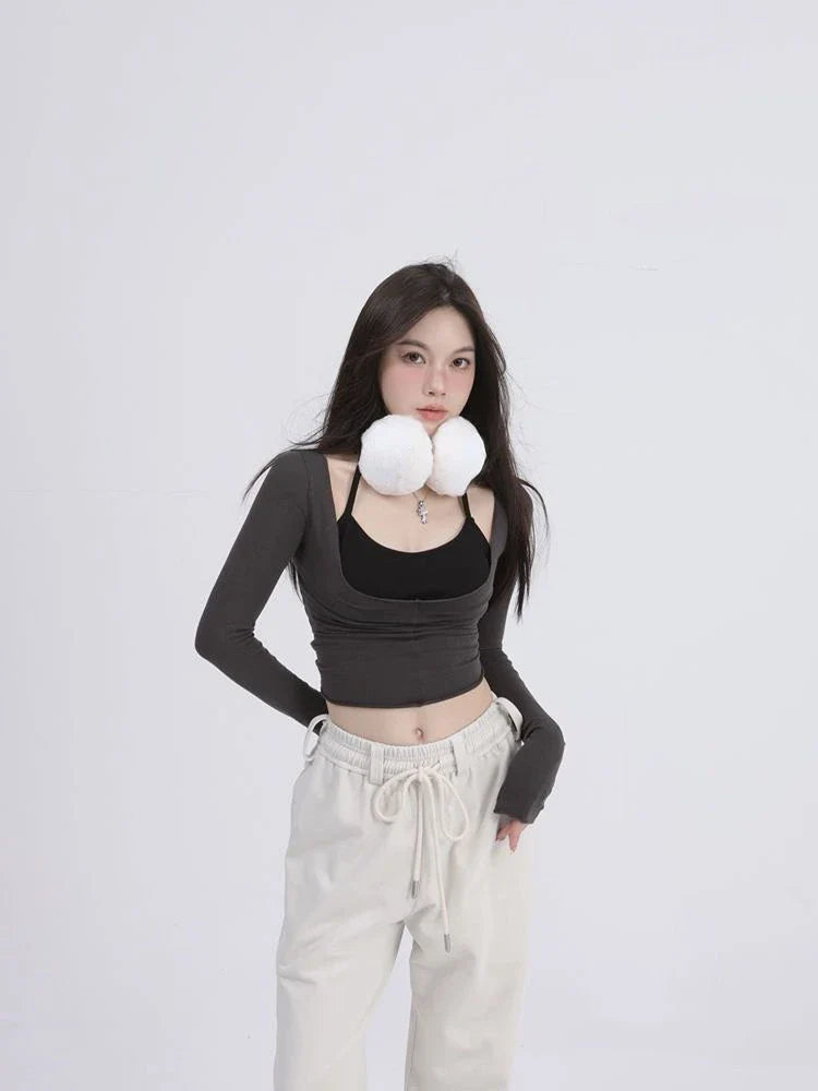 Y2K Aesthetic Two Pieces Set T-shirt
