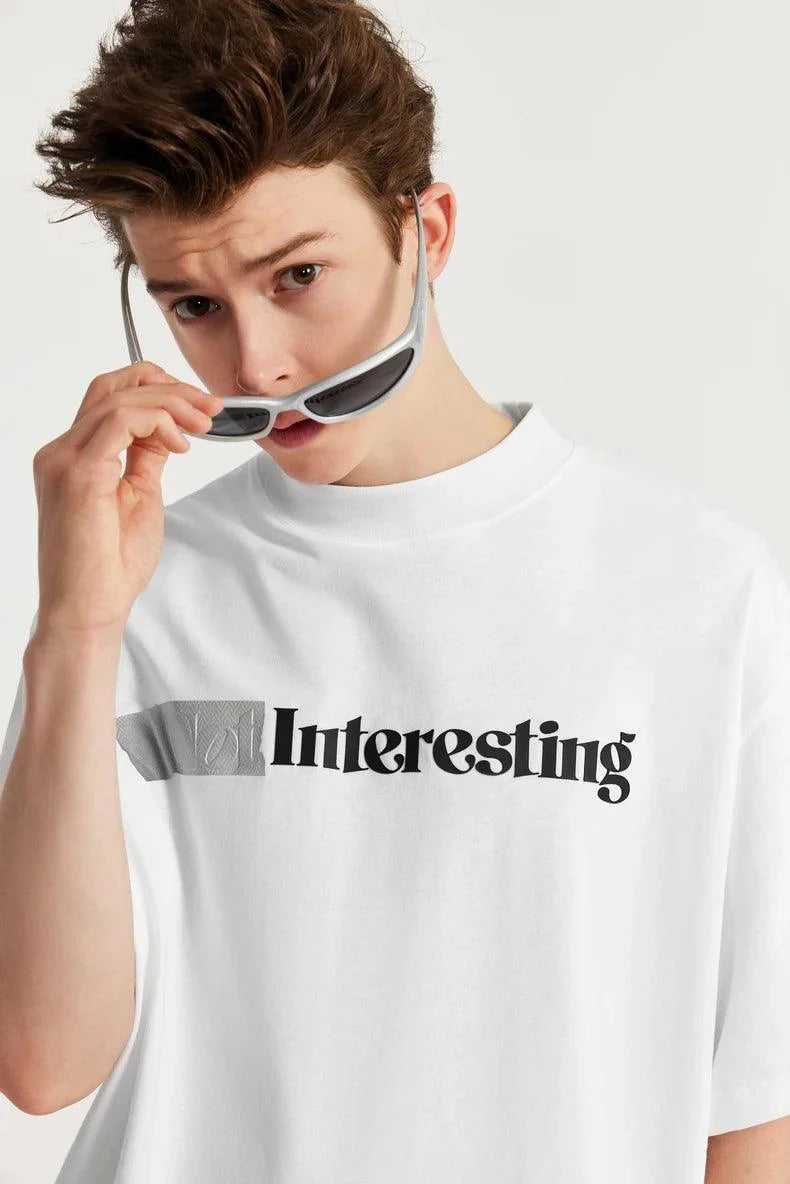 "INTERSTING" Rubber Printed T-Shirt