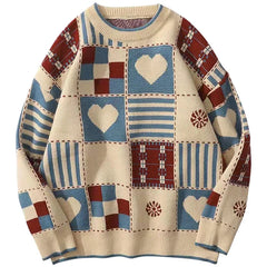 Y2K Love Wave Wool Sweater
