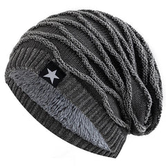 Fur-Lined Five-Point Beanie