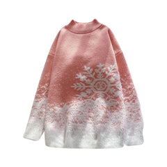 Turtleneck Snow Flake Sweater