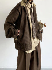 Neo-Vintage Plaid Polo Jacket