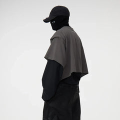 Y2k Deconstruction Splicing Fake Two-piece Pullover