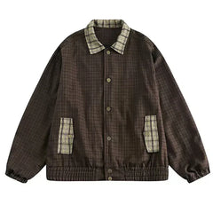 Neo-Vintage Plaid Polo Jacket